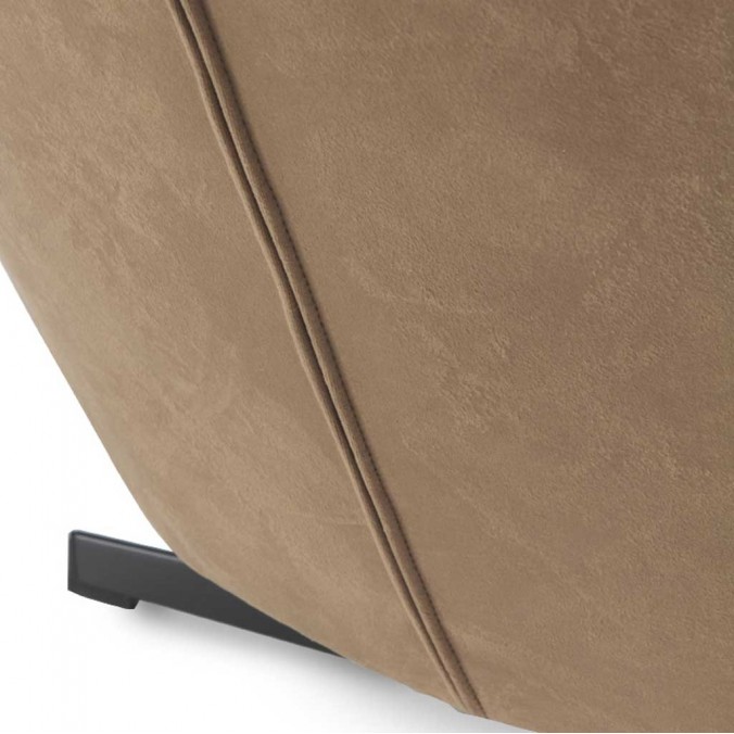 Sillón vintage giratorio en terciopelo marrón 70x84x100h