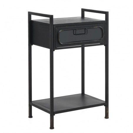 Mesita de noche o auxiliar estilo industrial 50x35x82h