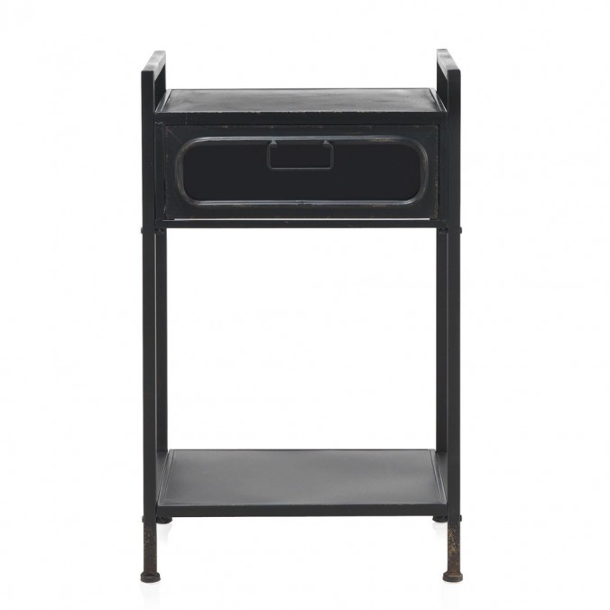 Mesita de noche o auxiliar estilo industrial 50x35x82h