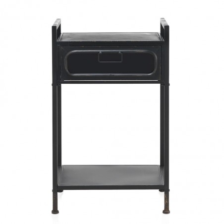 Mesita de noche o auxiliar estilo industrial 50x35x82h
