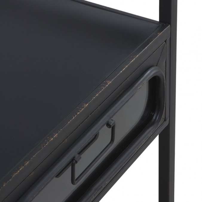 Mesita de noche o auxiliar estilo industrial 50x35x82h