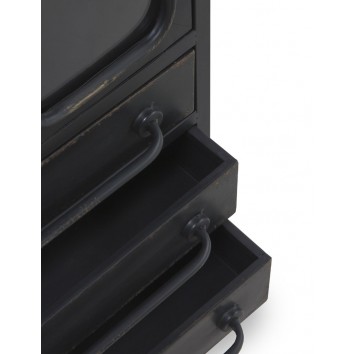 Vitrina con tres cajones estilo industrial 52x38x122h 2