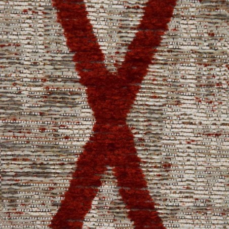 Alfombra Antik Chenille CROSS RED - varios tamaños