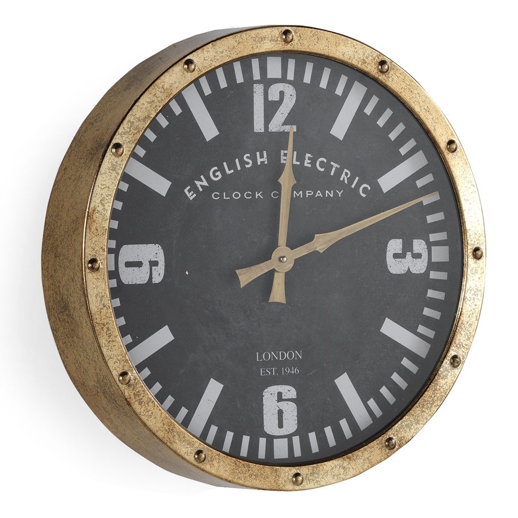 reloj pared micro industrial metal lacado verde - Compra venta en  todocoleccion