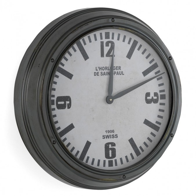 Reloj pared 51cm de estilo retro industrial