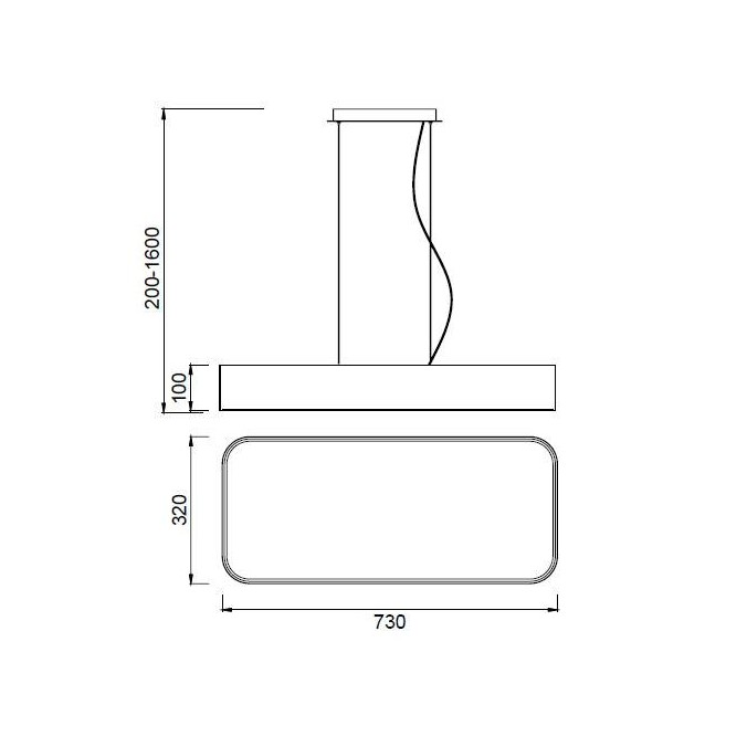 Lámpara techo led nur 