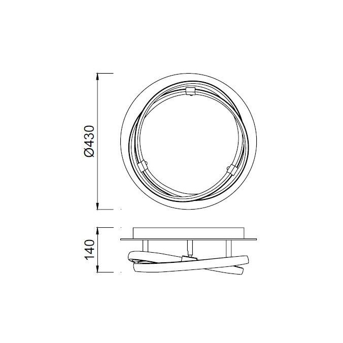 Lámpara techo led nur 