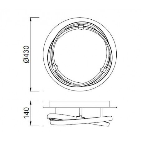 Lámpara techo led nur 