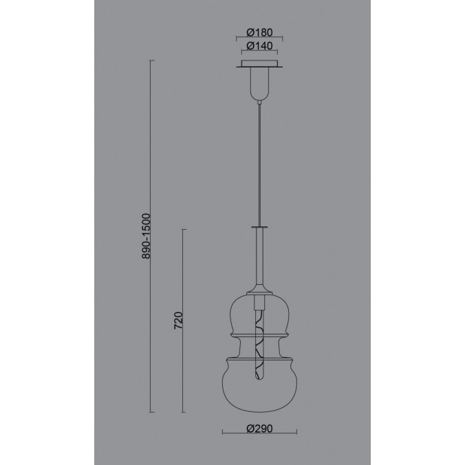 Lámpara colgante Sonata grafito 29cm Lámpara colgante Sonata grafito 29cm