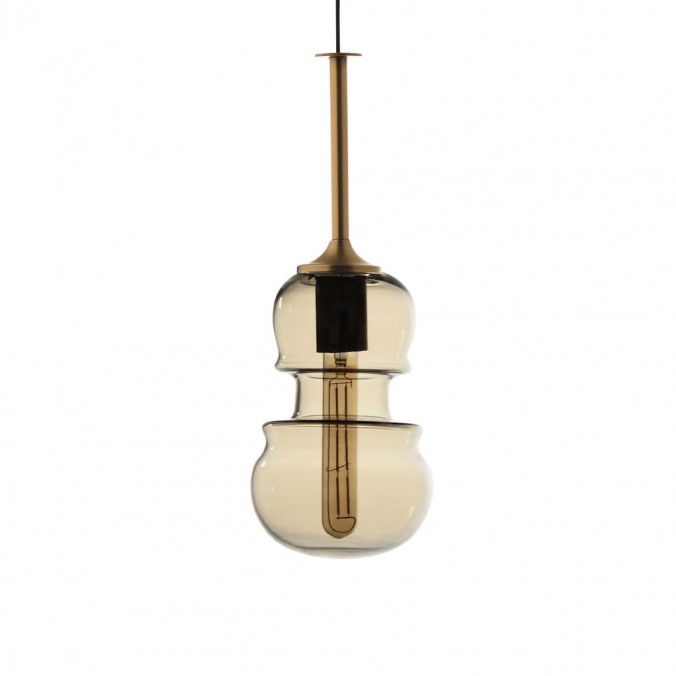 Lámpara colgante Sonata bronce 15cm