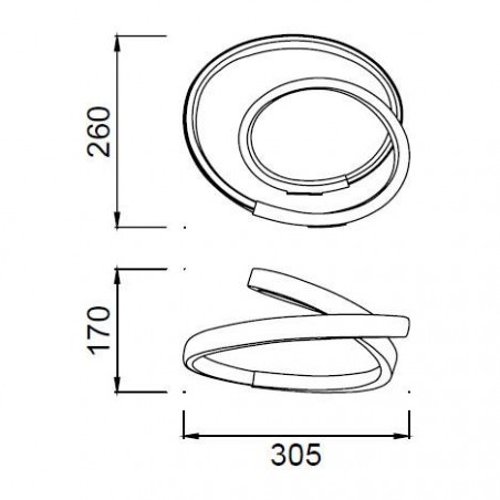 Lámpara techo led nur 
