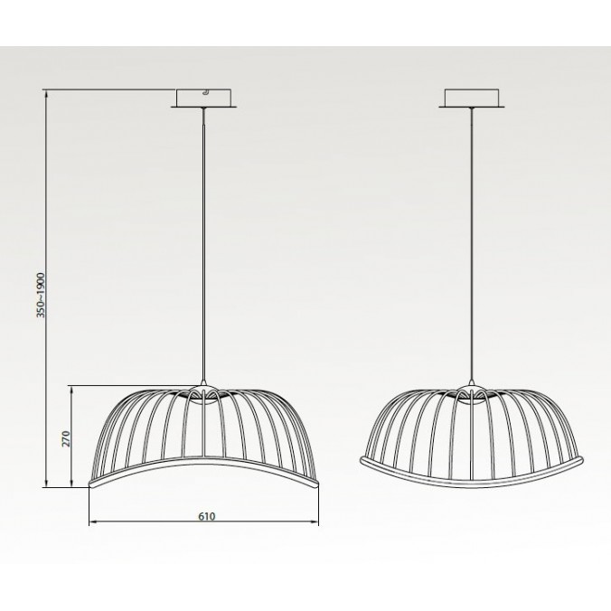 Lámpara techo LED serie CELESTE blanco 61cm