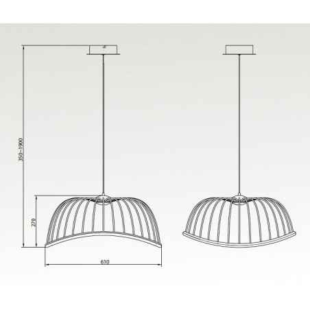 Lámpara techo LED serie CELESTE blanco 61cm