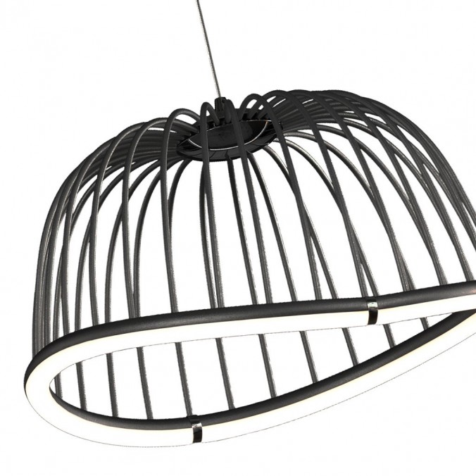 Lámpara techo LED serie CELESTE negro41cm