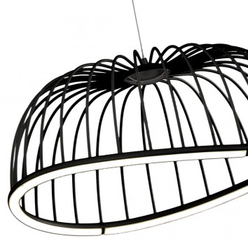 Lámpara techo LED serie CELESTE negro 61cm 2