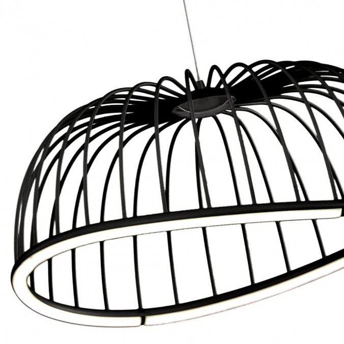 Lámpara techo LED serie CELESTE negro 61cm