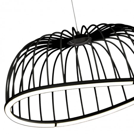 Lámpara techo LED serie CELESTE negro 61cm