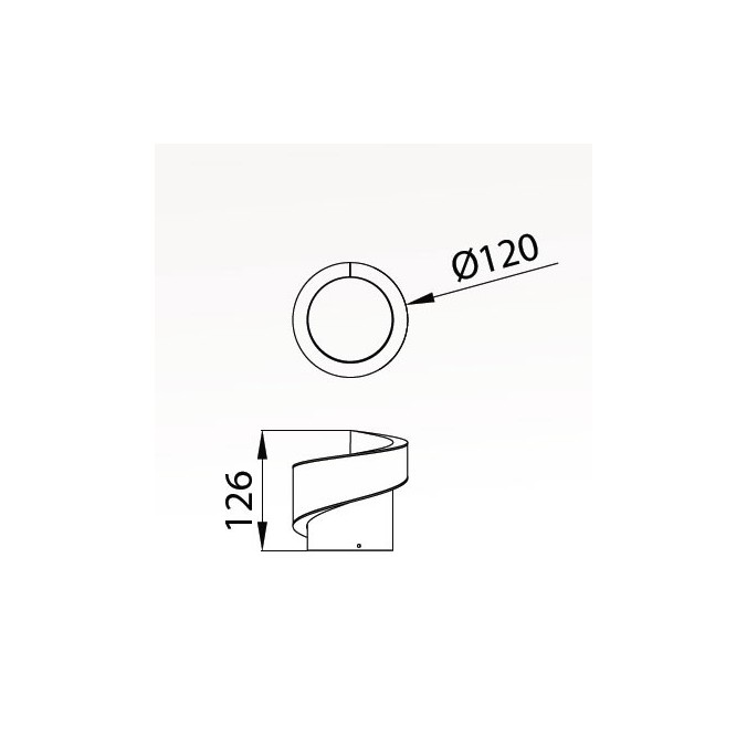 Mini plafón o aplique pared LED Tsunami