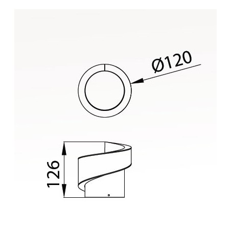 Mini plafón o aplique pared LED Tsunami