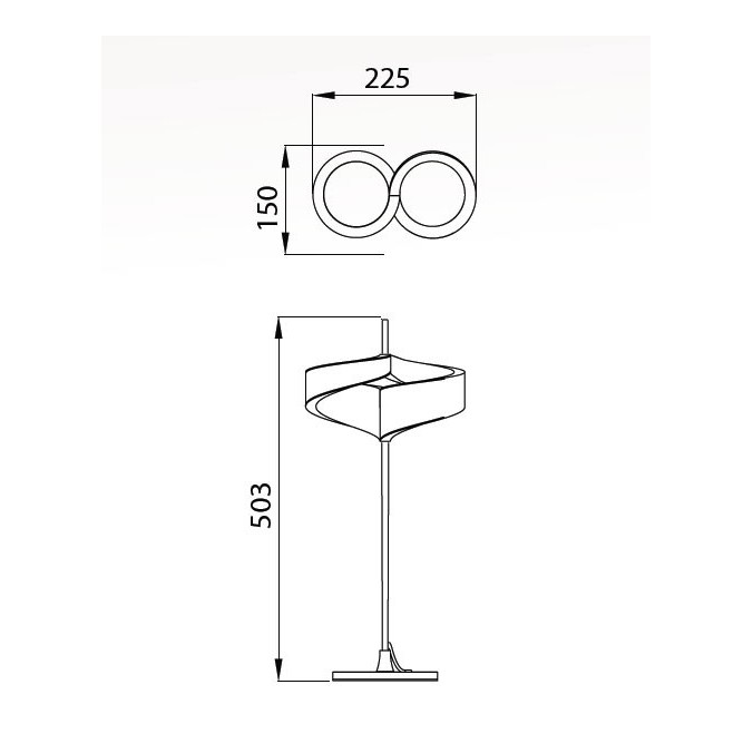 Lámpara de mesa LED Tsunami 12W