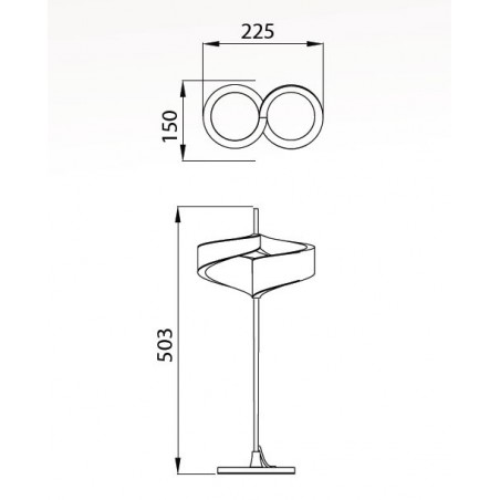 Lámpara de mesa LED Tsunami 12W