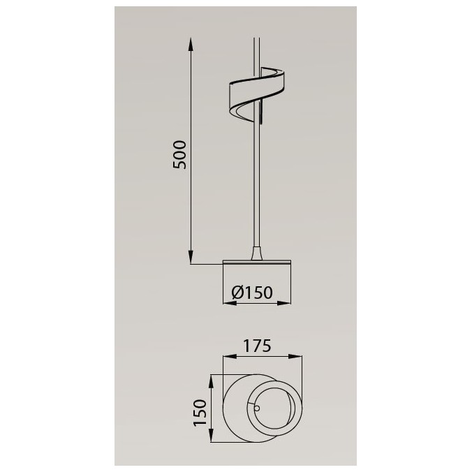 Lámpara de mesa LED Tsunami 6W Lámpara de mesa LED Tsunami 6W