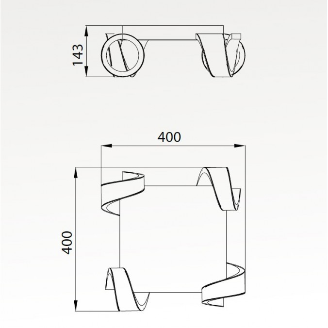Lámpara plafón de techo LED Tsunami