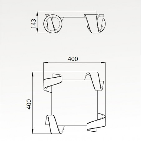 Lámpara plafón de techo LED Tsunami