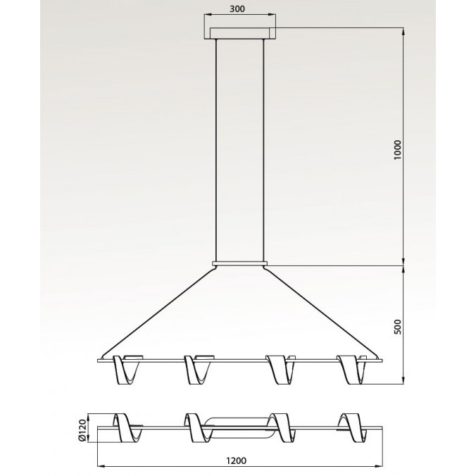 Lámpara de techo suspensión LED Tsunami