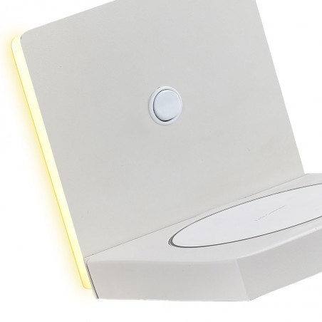 Aplique pared LED con cargador movil inducción
