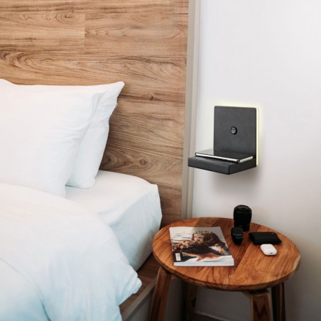 Aplique pared LED con cargador movil inducción