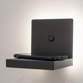Aplique pared LED con cargador movil inducción 2