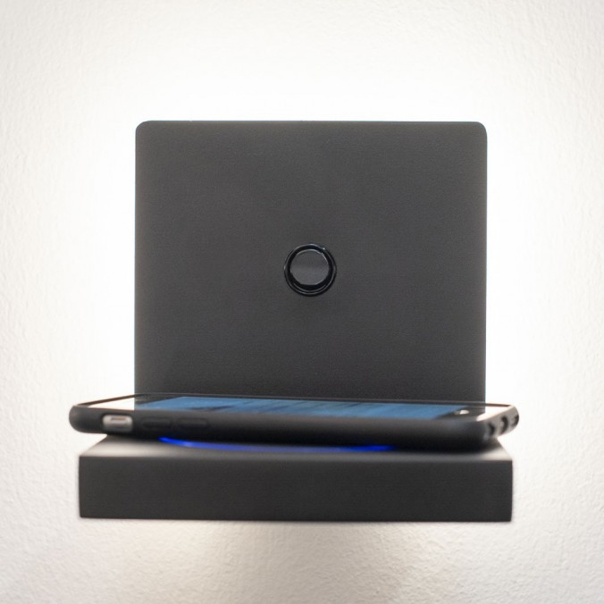Aplique pared LED con cargador movil inducción Aplique pared LED con cargador movil inducción