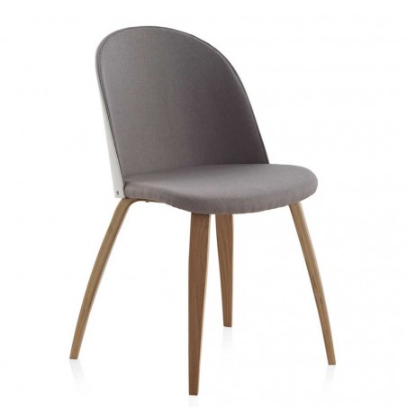 Silla estilo nórdico respaldo blanco 47x57x81h