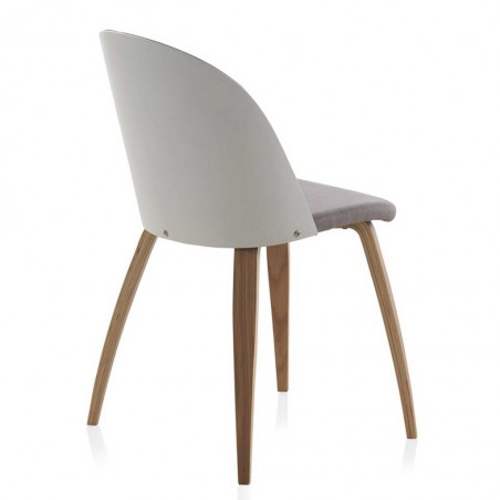 Silla estilo nórdico respaldo blanco 47x57x81h