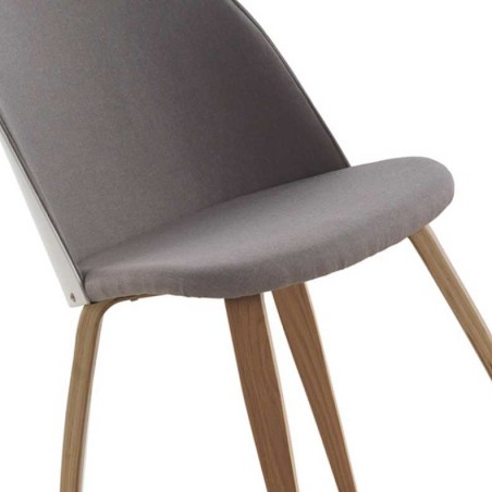 Silla estilo nórdico respaldo blanco 47x57x81h