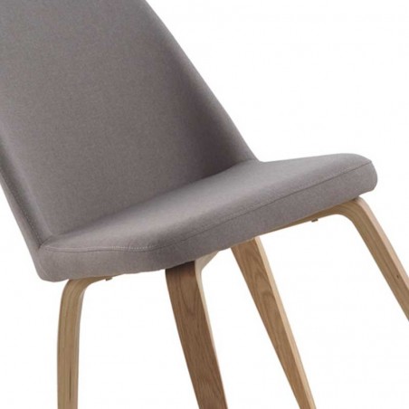 Silla estilo nórdico tapizada tela - 44x59x82h