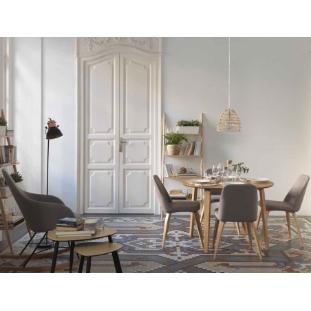 Silla estilo nórdico tapizada tela - 44x59x82h