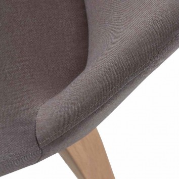 Silla estilo nórdico tapizada tela - 44x59x82h 2