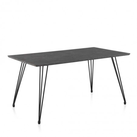 Mesa comedor efecto piedra óxido 160x90x77h