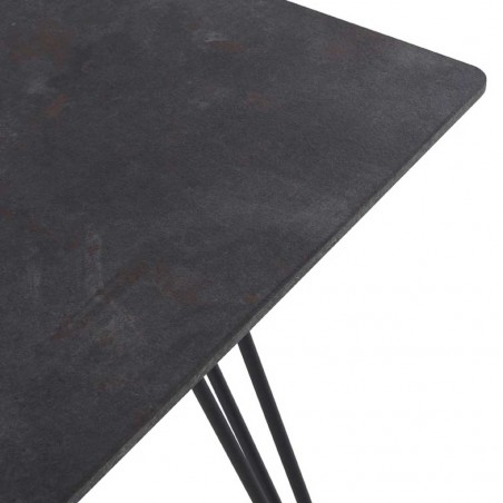 Mesa comedor efecto piedra óxido 160x90x77h