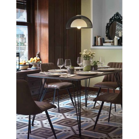 Mesa comedor efecto piedra óxido 160x90x77h