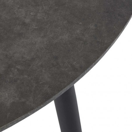 Mesa comedor redonda efecto cemento 110x75h