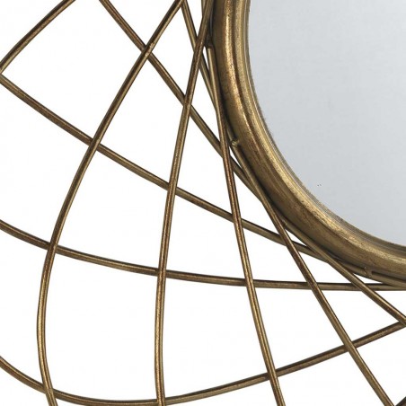 Espejo de metal estilo Art decó - 90x90x3cm