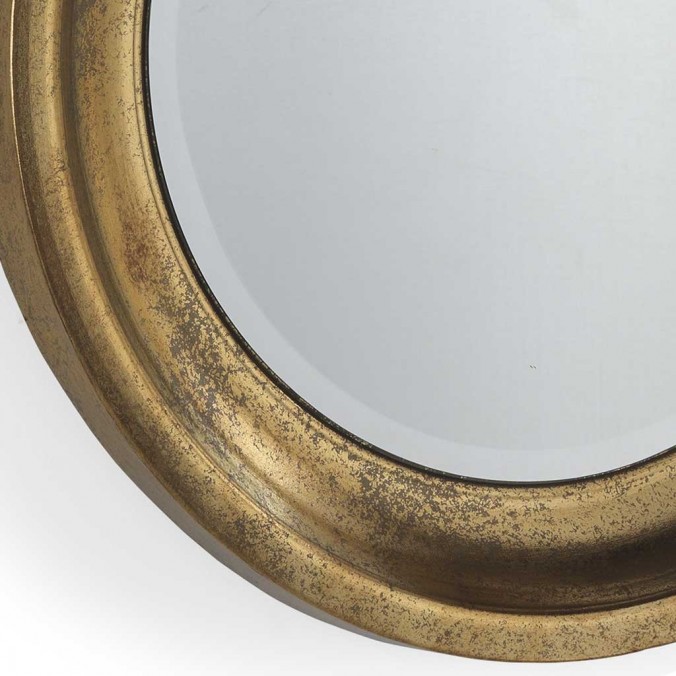 Espejo de metal estilo Art decó - 71x71x6cm