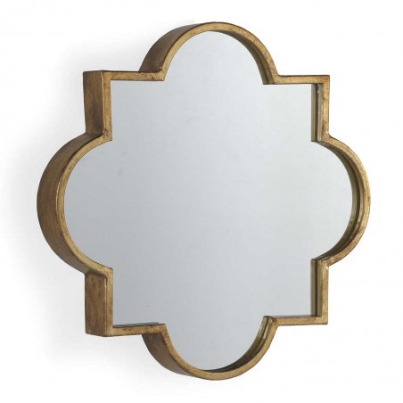 Espejo de metal estilo Art decó - 56x56x7cm