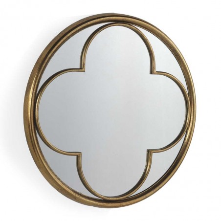 Espejo de metal estilo Art decó - diámetro 71cm x 6cm