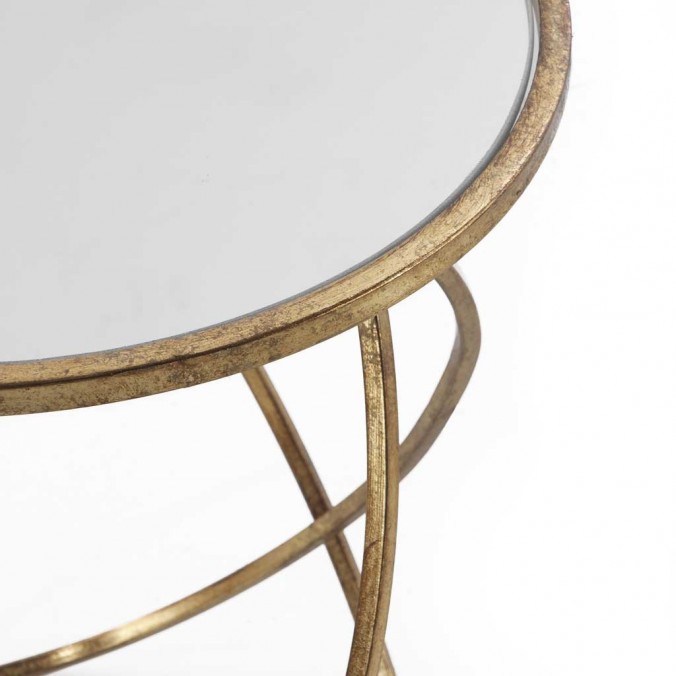 Mesa auxiliar superficie espejo 44x58h