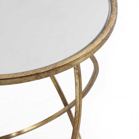 Mesa auxiliar superficie espejo 44x58h