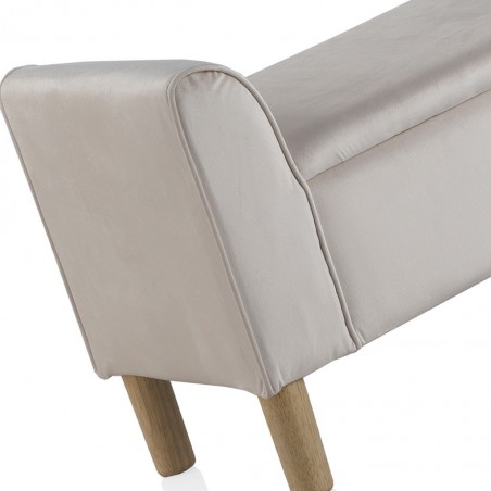 Pie de cama con arcón 130x43x58h patas madera